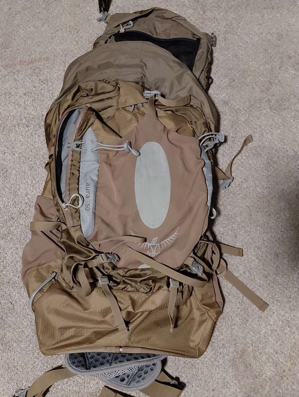 OSPREY Tan/Brown Men’s Hiking Backpack